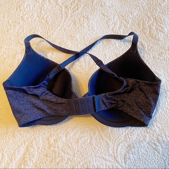 Victoria’s Secret Convertible Uplift Semi Demi Heathered Blue Bra - 32DD - Picture 6 of 11